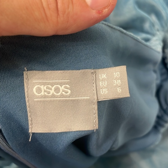 ASOS blue velvet dress - Picture 5 of 6